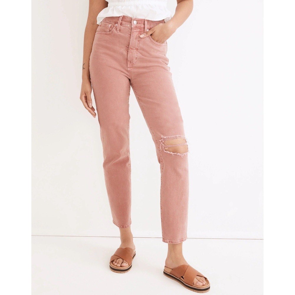 MADEWELL‎ Mom Jean Garment Dye Chestnut Distressed / Women’s 31